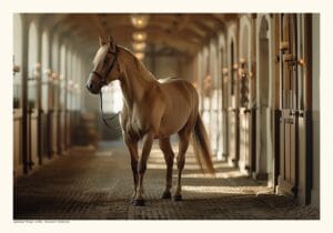 Lipizzaner häst i stallet Poster