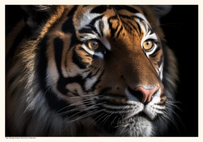 Tiger Bengali Striped Färgposter