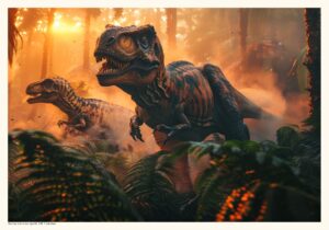 Dinosaurier Kometnedslag Poster