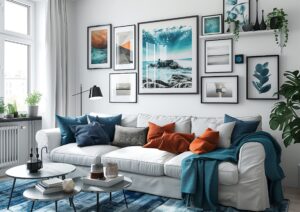 Tavelvägg paket vardagsrum komplett Populära Grafiska Posters i Färg