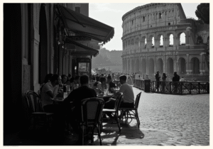 Rom Svartvit Poster Colosseum 1963