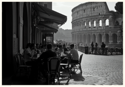 Rom Svartvit Poster Colosseum 1963