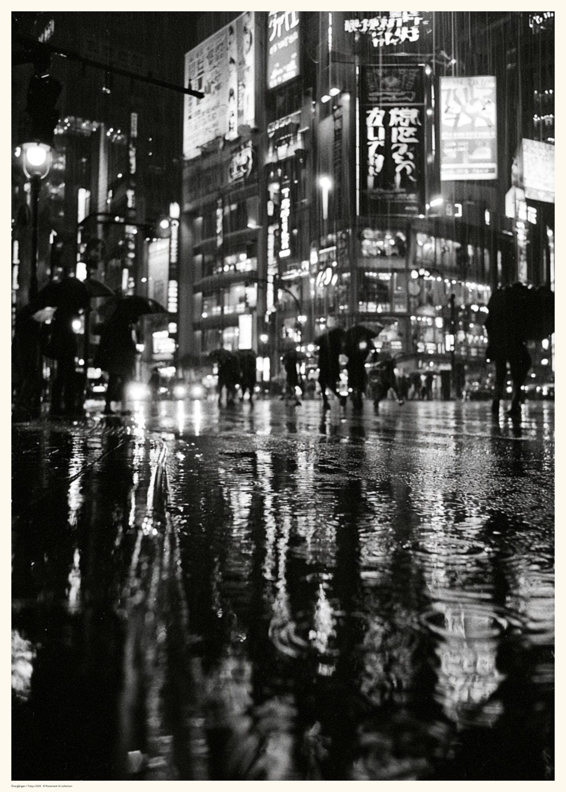 Övergången i Tokyo – AI-poster ur kollektionen Silverkorn
