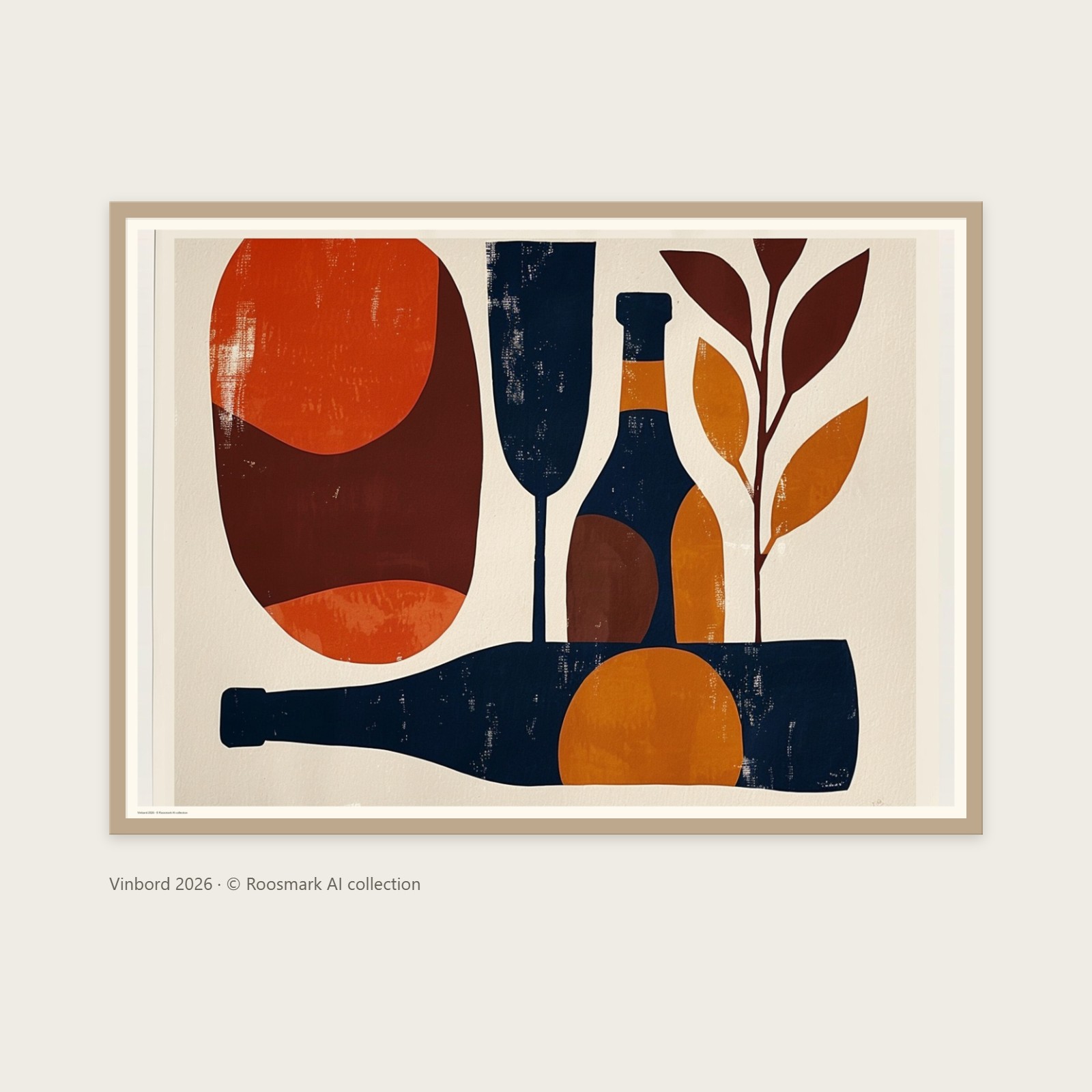Vinbord – AI-posters av Caroline Roosmark